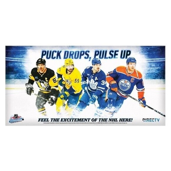 2023 DIRECTV NHL Hockey Center Ice Vinyl Banner 2'x5' Crosby Matthews McDavid - Picture 3 of 3